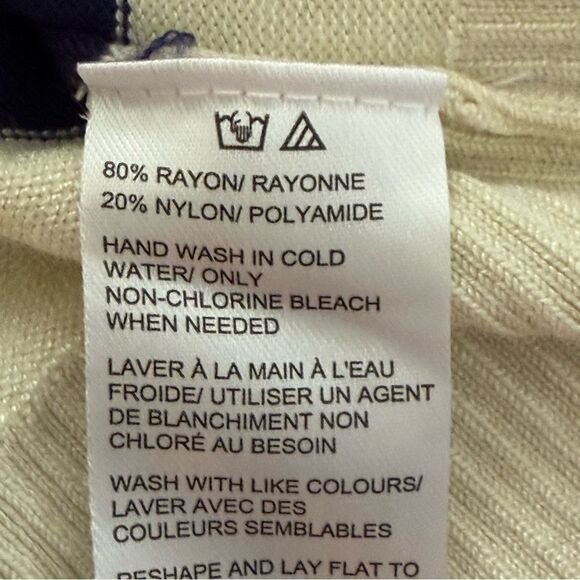 Saks Fifth Ave V-neck Striped Sweater size XL - Picture 6 of 7